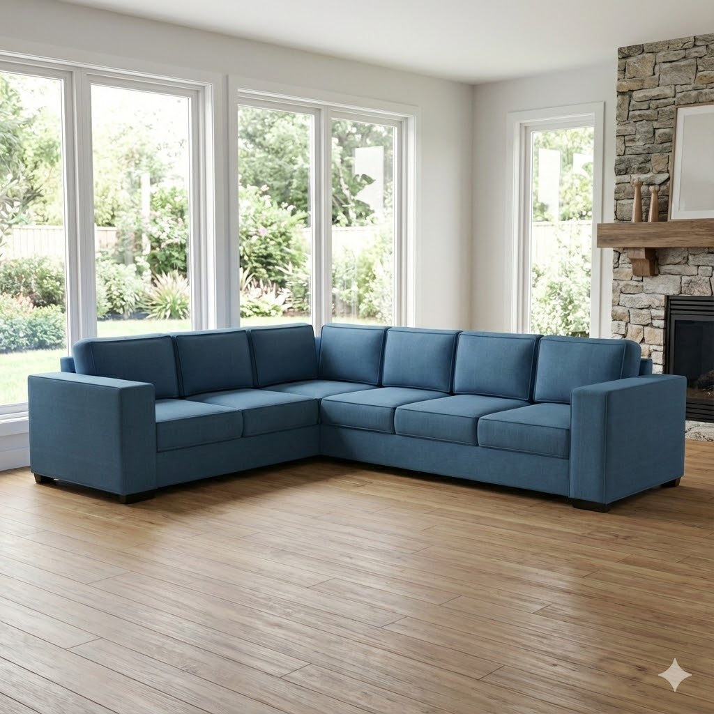 Kiwi Comfort NZ Made 6-Seater Corner Sofa