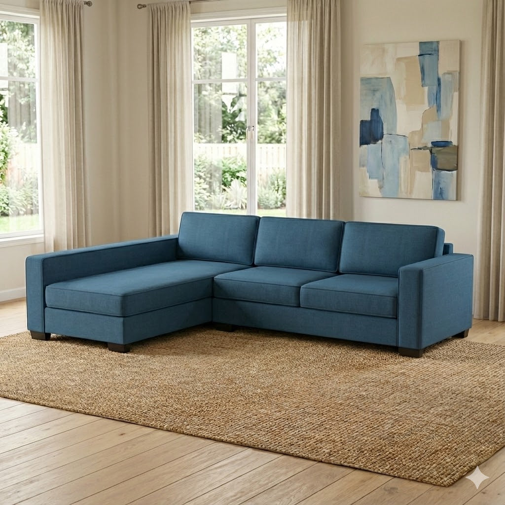 NZ Made Kiwi Comfort Long-Arm with Chaise Corner Sofa