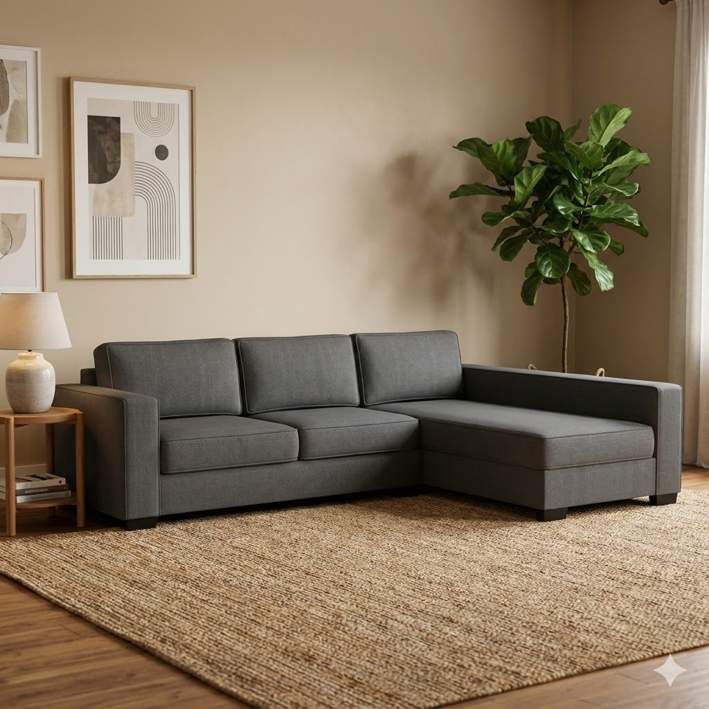 NZ Made Kiwi Comfort Long-Arm with Chaise Corner Sofa