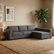 NZ Made Kiwi Comfort Long-Arm with Chaise Corner Sofa | Furniture World Auckland