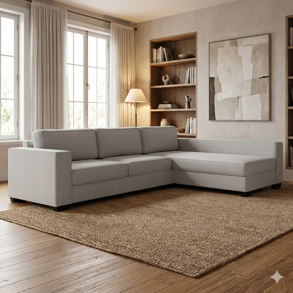 NZ Made Kiwi Comfort Long-Arm with Chaise Corner Sofa