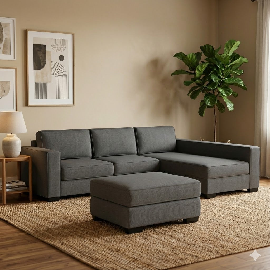 NZ Made Kiwi Comfort Long-Arm with Chaise Corner Sofa