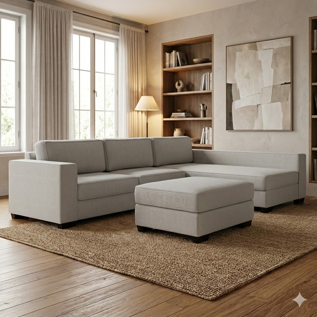 NZ Made Kiwi Comfort Long-Arm with Chaise Corner Sofa
