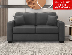 Kiwi Comfort NZ Made 2 Seater Sofa- Burwood Pewter :Pre-Order