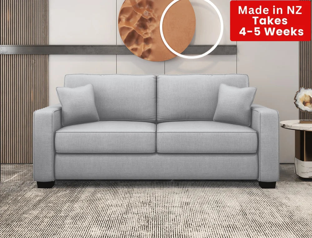 Kiwi Comfort Nz Made 3 Seater Sofa-Burwood Mist: Pre-Order