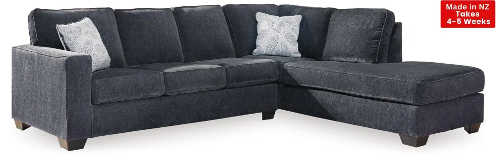 Kiwi Comfort Nz Made 4-Seater Corner Sofa With Chaise Charcoal