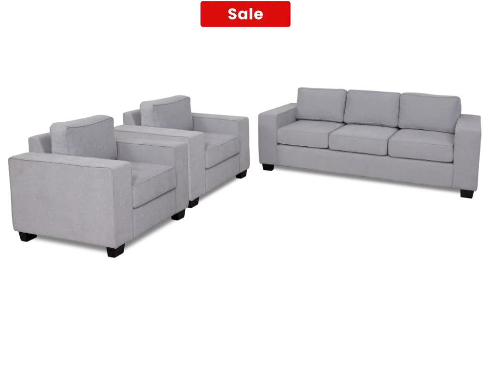 Kiwi Comfort NZ Made Lounge Suites –Burwood Mist 3 + 1 + 1 Seater