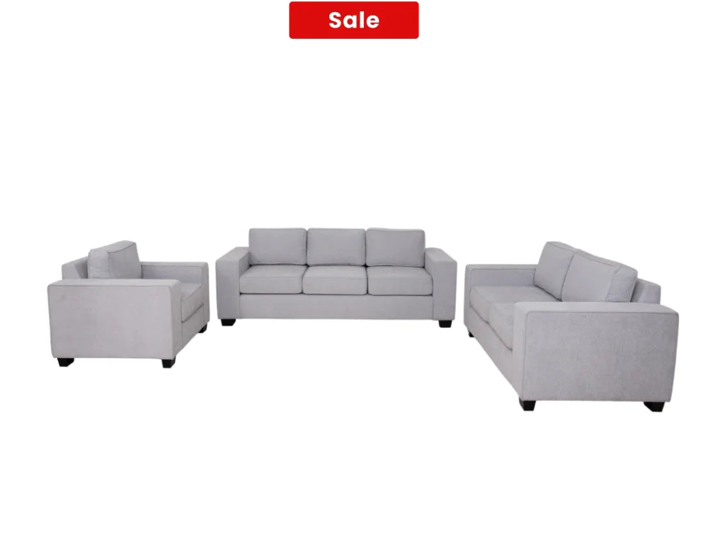 Kiwi Comfort NZ Made Lounge Suites –Burwood Mist 3 + 2 + 1 Seater