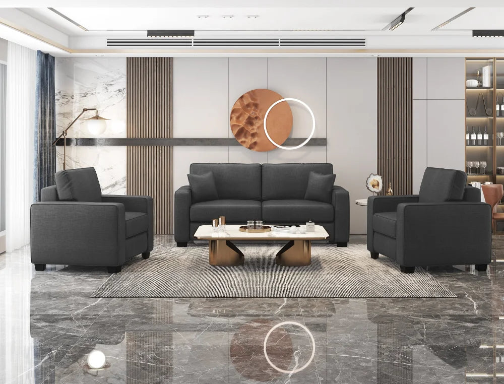 Kiwi Comfort Nz Made Lounge Suites – Burwood Pewter Collection: Pre-Order 3 + 1 Seater