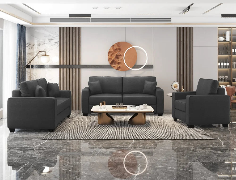 Kiwi Comfort Nz Made Lounge Suites – Burwood Pewter Collection: Pre-Order 3 + 2 1 Seater