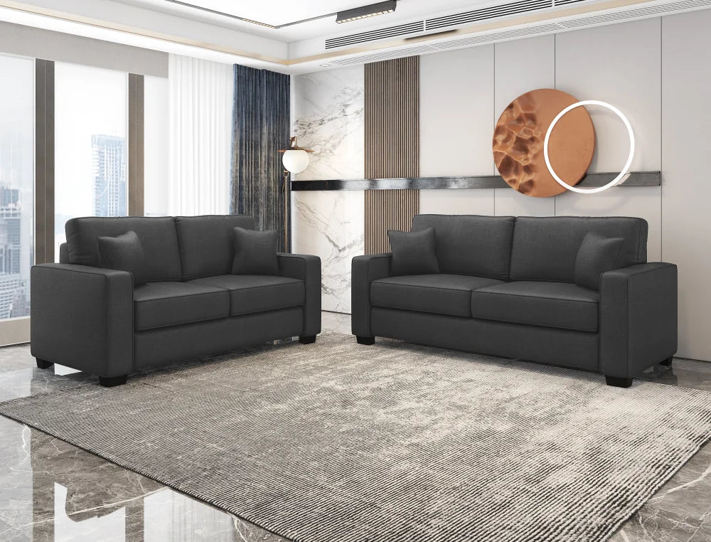 Kiwi Comfort Nz Made Lounge Suites – Burwood Pewter Collection: Pre-Order 3 + 2 Seater