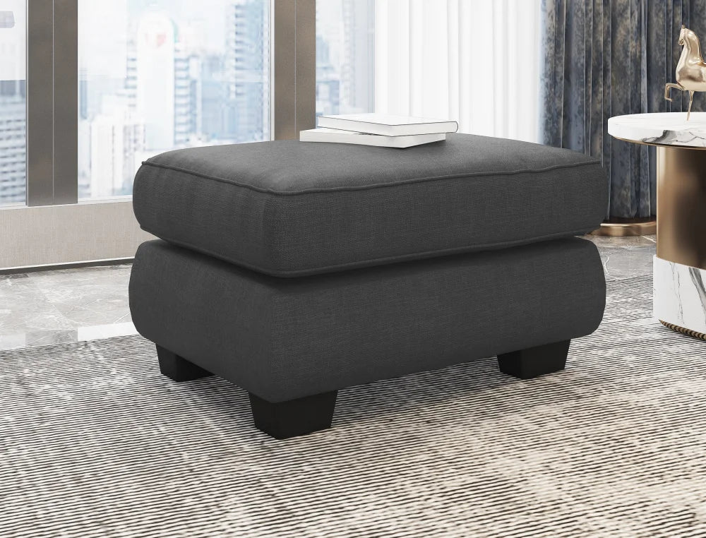 Kiwi Comfort Nz Made Lounge Suites – Burwood Pewter Collection: Pre-Order Ottoman