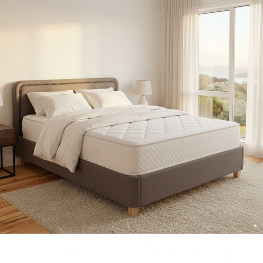 Lifestyle render - NZ Made Ammy Bed Frame