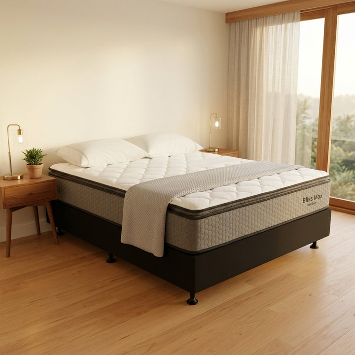 Lifestyle render - NZ Made Bliss Max Medium Mattress