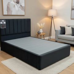 NZ Made Royal Bed Base Queen Gunmetal Floor Model