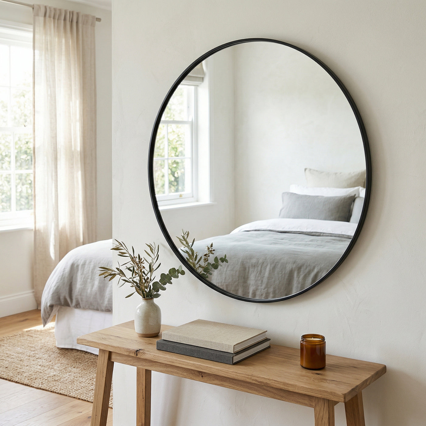 Henley Mirror Black Draft | Furniture World NZ