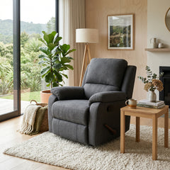 Lush Recliner Chair Linen Dark Grey