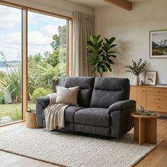 Lush Recliner 2 Seater Linen Dark Grey