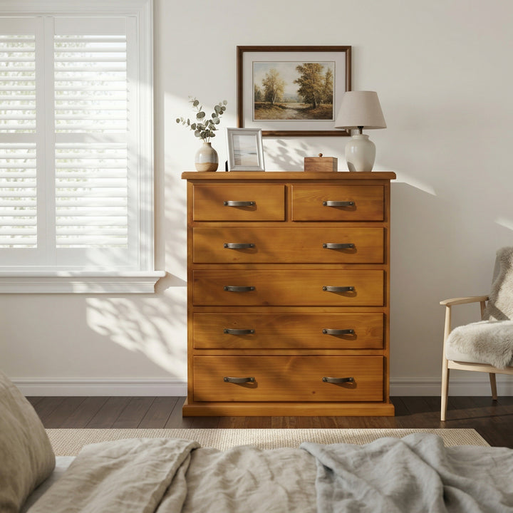 Edison 6 Drw Tallboy | Furniture World NZ