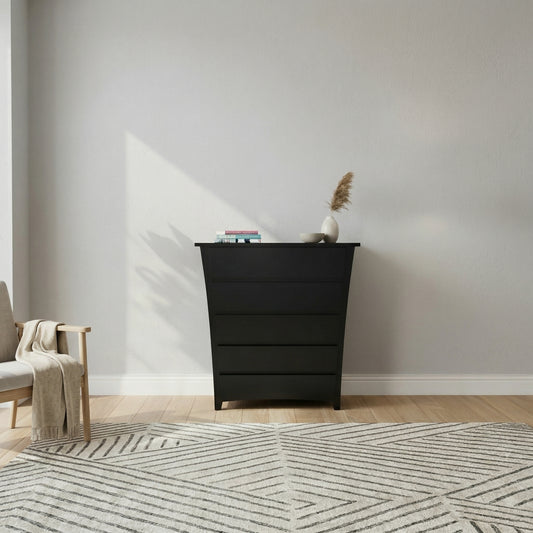Henley 5 Drw Tallboy Black | Furniture World NZ