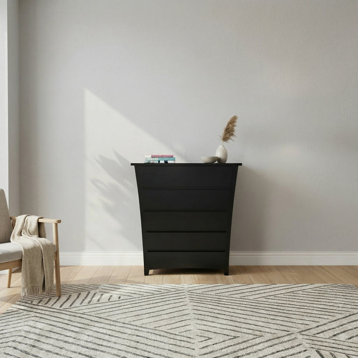 Henley 5 Drw Tallboy Black | Furniture World NZ