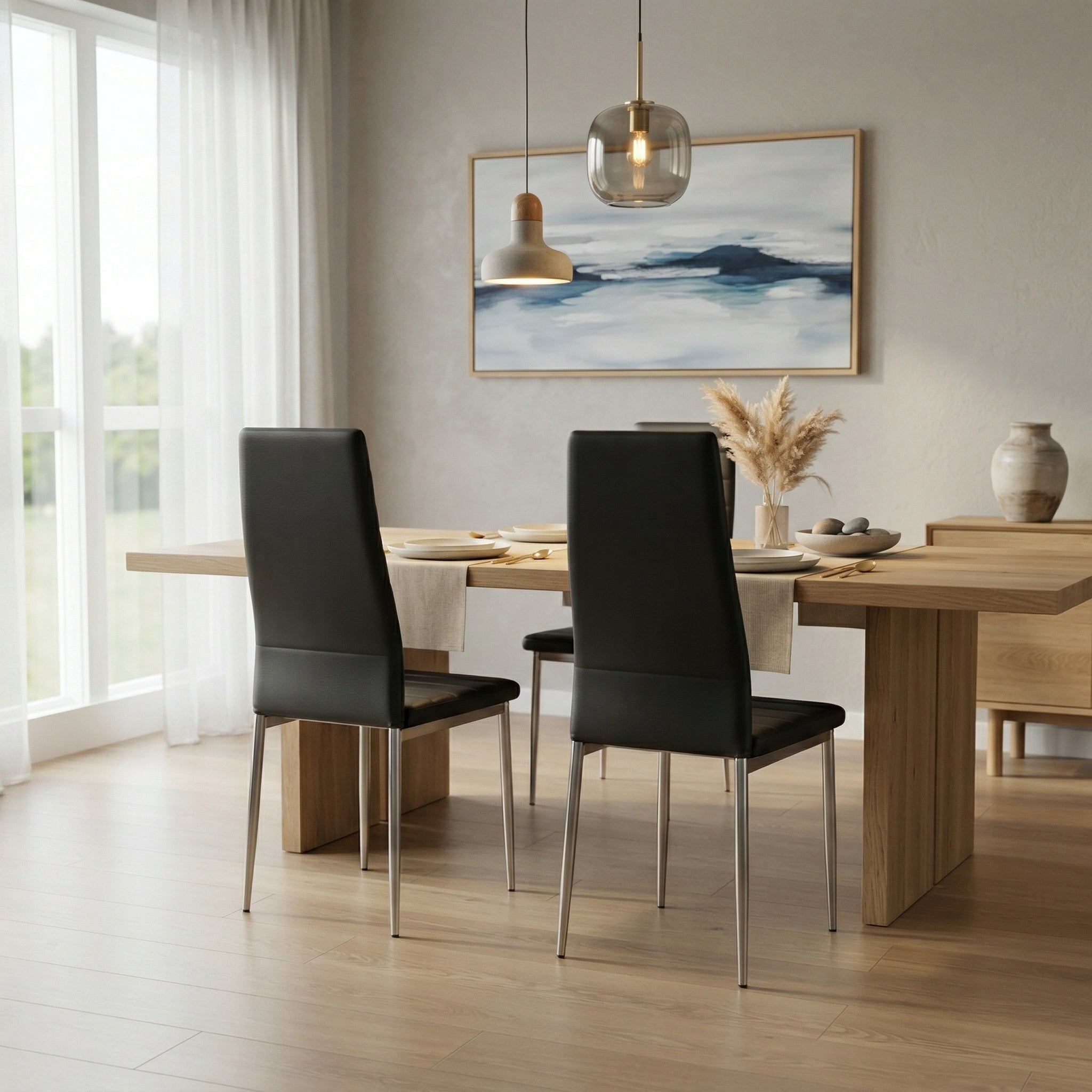 Lisa Dining Chairs Set of 2 Black