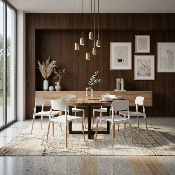 Ebony Dining Chairs Set of 6 White | Furniture World NZ