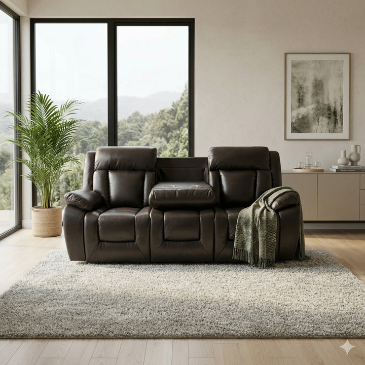 Luxe 3RR Recliner Dark Brown | Furniture World NZ