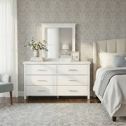 Champion 6 Drw Dresser / Mirror White | Furniture World NZ