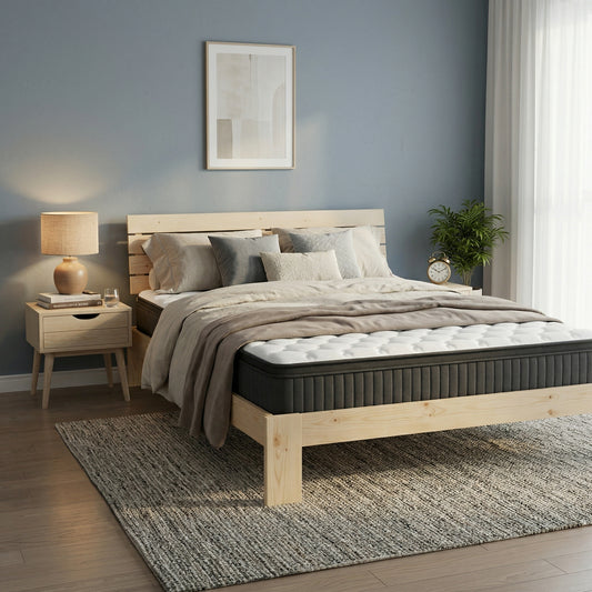 Chelsi Bed Frame + Sleeptime Pocket Pillow Top Mattress | Furniture World NZ