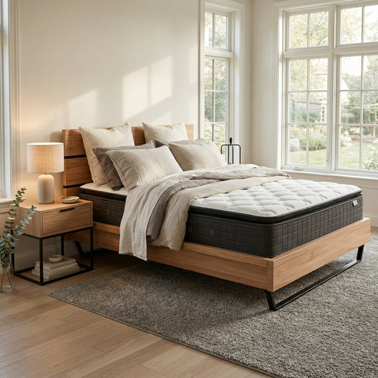 GrainCraft Bed Frame + SleepTime Medium Mattress Queen | Furniture World NZ