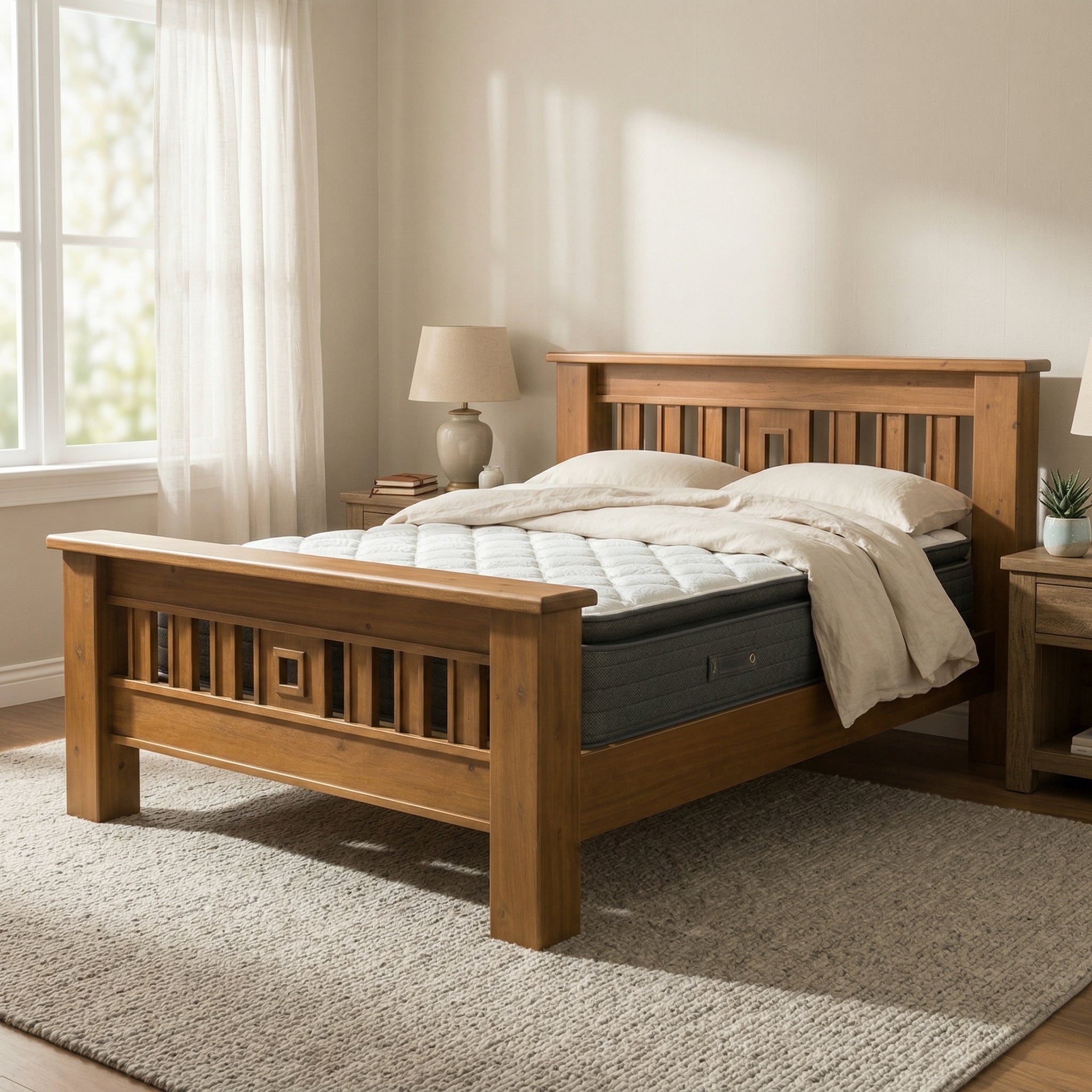 Edison Bed Frame +Sleeptime Medium Mattress