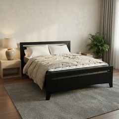 Henley Bed Frame Black + SleepTime Medium Mattress Queen