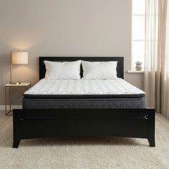 Henley Bed Frame Black + SleepTime X-Firm Mattress Queen