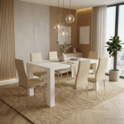 Lisa Dining Suite - White Chairs