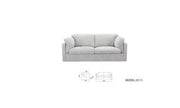 Avion 2.5 Seater Glamour Sofa – Fifty Shades - Side View | Furniture World NZ