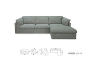 Avion 3 Seater Chaise Sofa – Licorice - Side View | Furniture World NZ