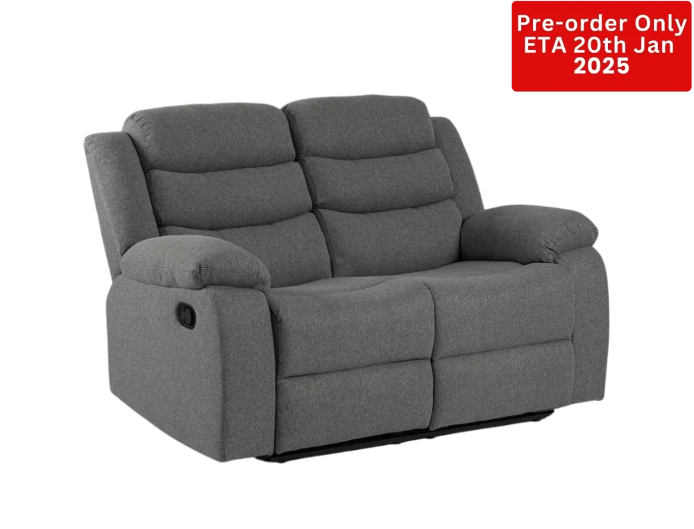 Lush Recliner 2 Seater Linen Dark Grey- Pre-Order Only