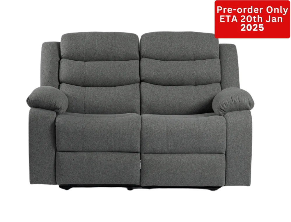 Lush Recliner 2 Seater Linen Dark Grey- Pre-Order Only