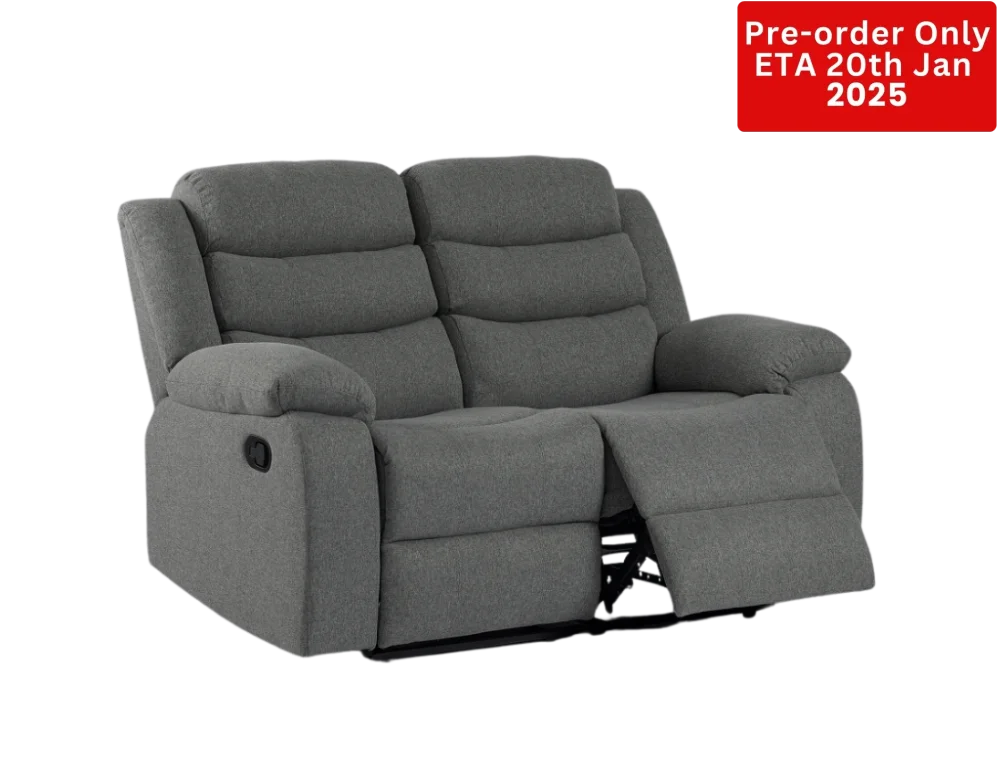 Lush Recliner 2 Seater Linen Dark Grey- Pre-Order Only