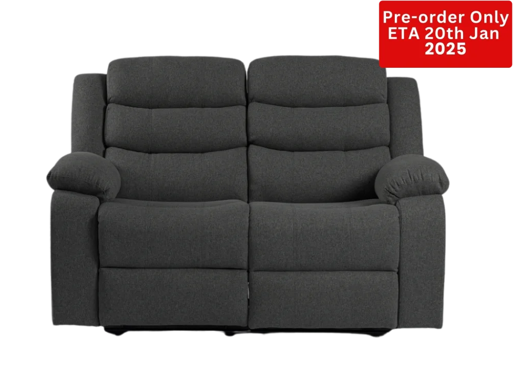 Lush Recliner 2 Seater Linen Dark Grey- Pre-Order Only