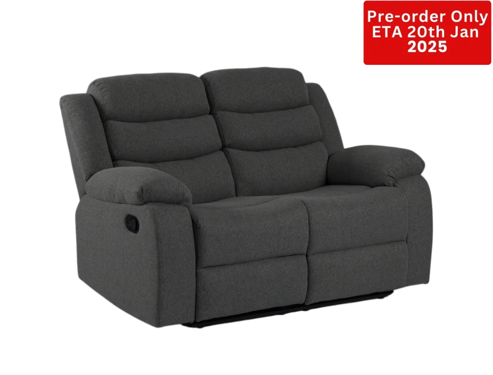 Lush Recliner 2 Seater Linen Dark Grey- Pre-Order Only