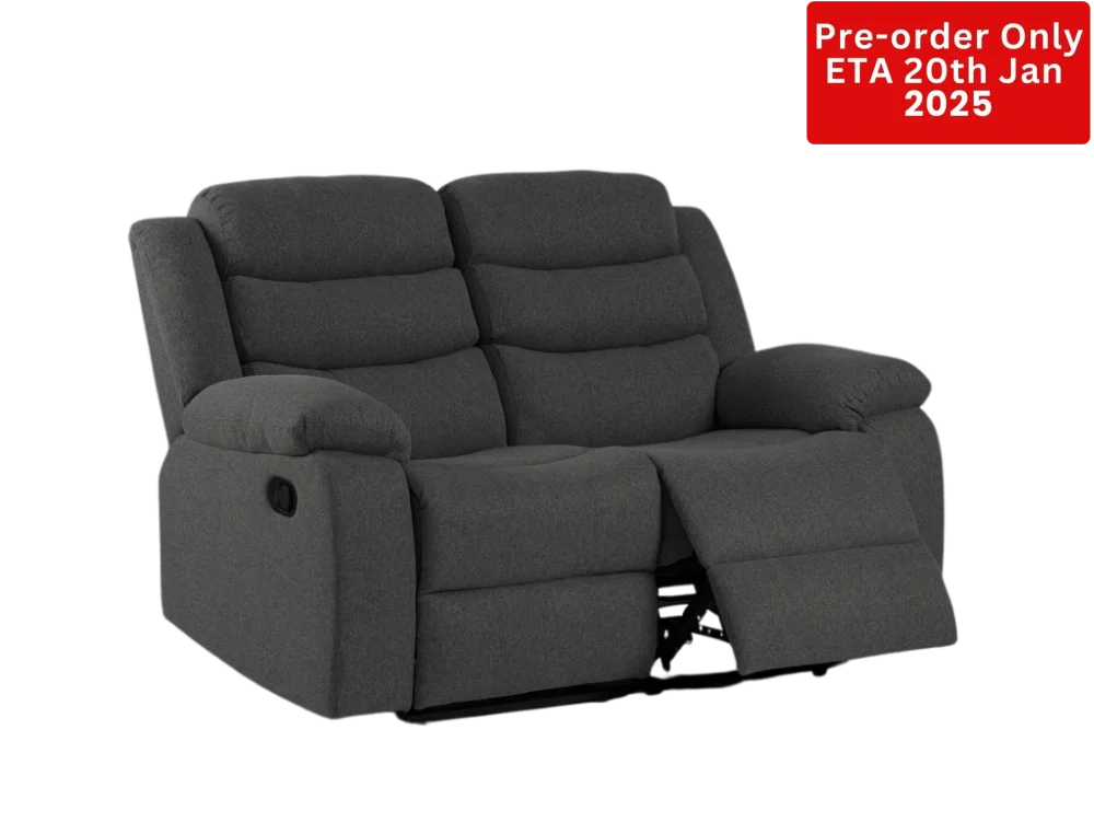 Lush Recliner 2 Seater Linen Dark Grey- Pre-Order Only