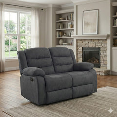 Lush Recliner 2 Seater Linen Dark Grey