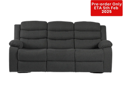 Lush Recliner 3 Seater with Cup Holder Dark Grey- Pre-Order