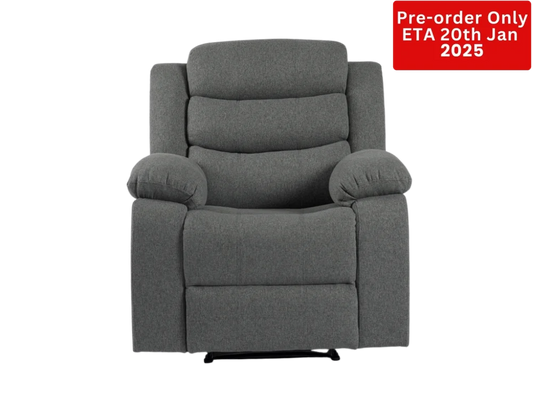 Lush Recliner Chair Linen Dark Grey - Pre-Order Only