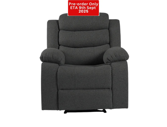 Lush Recliner Chair Linen Dark Grey - Pre-Order Only