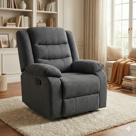 Lush Recliner Chair Linen Dark Grey