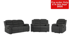 Lush Recliner Suite Collection Linen Dark Grey- Pre-Order