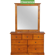 Tasman 7 Drw Lowboy with Mirror -Floor Model | Furniture World NZ